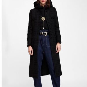 *NEW Zara black Parisian coat